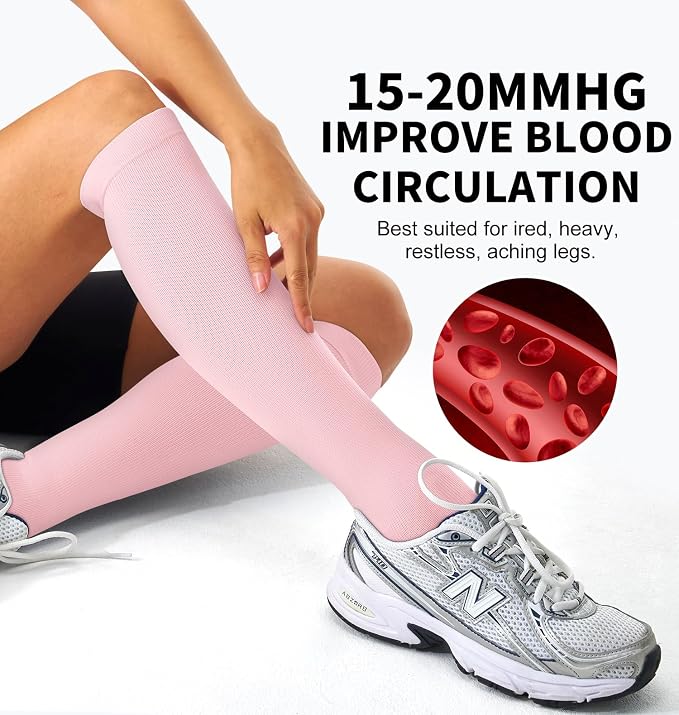 Compression Socks for Women & Men (3 pairs) - Best Support for Nurses, Running, Hiking, Recovery & Flight Socks - Image 4