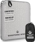 Whispering Winds Inflatable Seat Cushion | Comfortable & Packable Blow-up Foam Pad for Airplane Travel, Stadium Outdoors, Camping, Car & More by WhisperingWinds