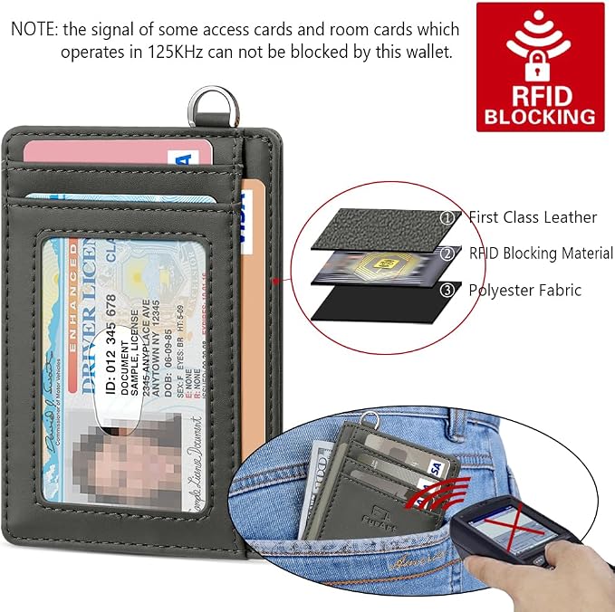 FurArt Slim Minimalist Wallet RFID Credit Card Holder for Men | slim minimalist compact rfid id window thin - Image 5