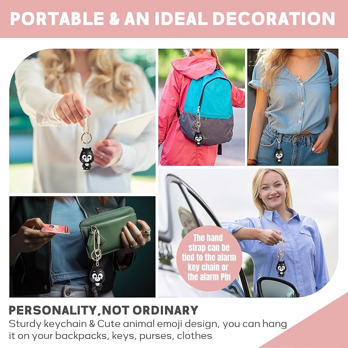 Rechargeable Personal Alarm for Women – 130dB Loud Emergency Alarm Keychain with Strobe Light, Self-Defense Safety Alarm with Low Battery Alert for Women, Kids & Seniors - Image 6