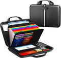 Fireproof Document Organizer with Lock, Rigid EVA File Box with 13-Pocket Accordion Folder for Important Documents & Tablets under 11", Lightweight Safe Storage for Home, Office & Travel (Small Size) by Unknown