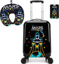 Kids Carry on Luggage Sets Boys Small Hardshell Suitcases with Wheels Toddler Suitcase Set 2 Piece Neck Pillow Airplane Kid's Traveling Essentials 16 Inches by Unknown