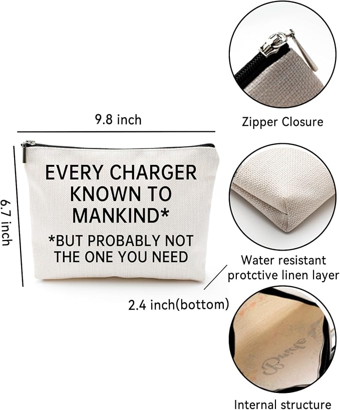 ZUYUROU Travel Cable Organizer Pouch Electronic Accessories Carry Case Portable Waterproof Storage Bag, Gift for Gadget Lovers or Frequent Flyers, Christmas Gifts for Dad, Husband, Man, Mum, Sisters - Image 3
