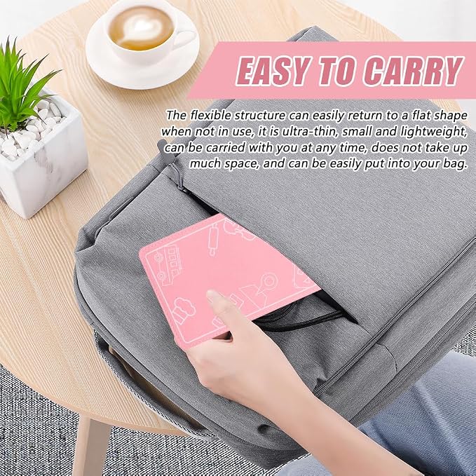 Airplane Phone Holder Flexible Flight Cell Phone Holder and Flexible Tablet Stand Airplane Travel Essential Accessories for Most Smartphones, Tablets (Pink) - Image 6