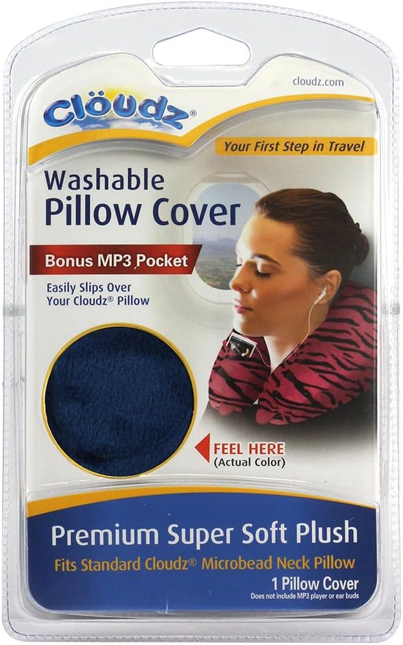Washable Travel Neck Pillow Cover - Blue - Image 3