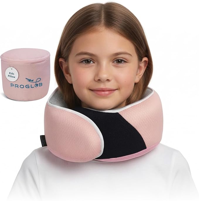Junior Kids Travel Neck Pillow, Ages 4-12, Airplane Car Seat by ProGlobe