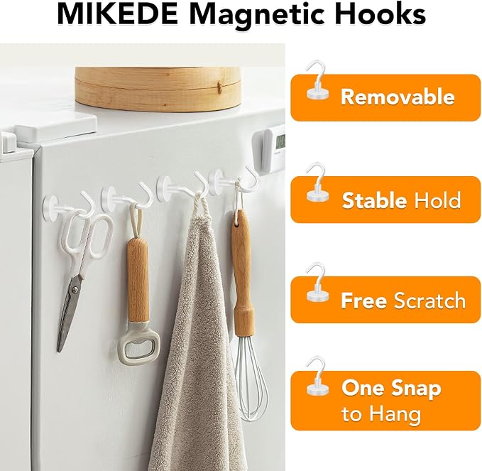 Magnetic Hooks, 28Pcs Cruise Essentials Strong Magnet Hook, 30LBS | Cruise Essentials Neodymium Heavy Duty Magnets with Hooks for Hanging Magnetic Hanger for Fridge Toolbox Storage - Image 5