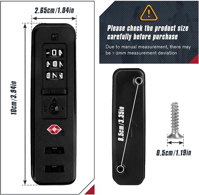 Zoofen Luggage Lock TSA Approved TL-B | Luggage Travel Lock Luggage Suitcase Baggage Lock TSA security code lock - Image 3