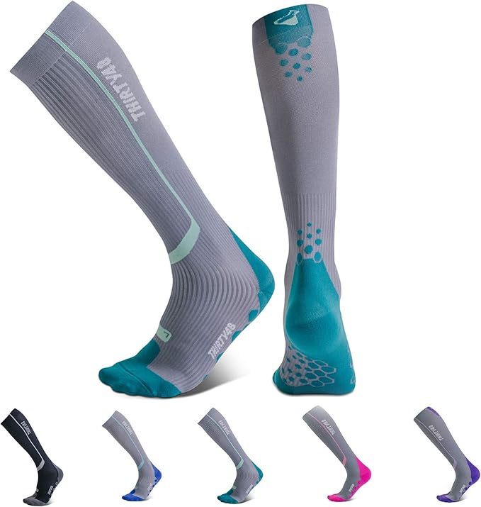 Thirty48 Elite Compression Socks Women & Men Graduated 20-30mmHg for Running, Athletic, Flight Sock - Performance & Recovery by Thirty48