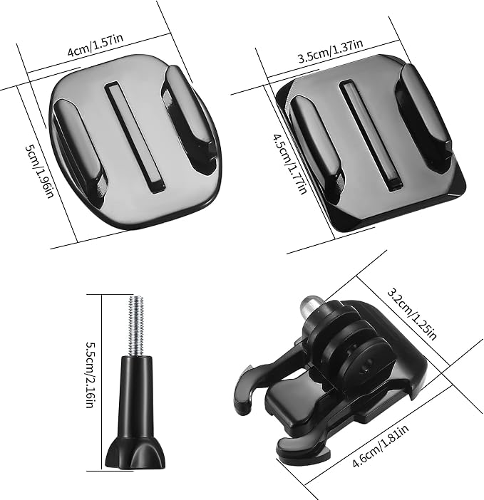 18 Set Helmet Adhesive Sticky Mount, Compatible with GoPro Hero 10/9/8/7, Fusion, 6/5/4, Session, Action Camera - Image 2