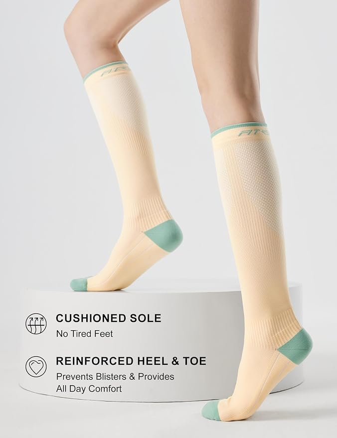 FITRELL 3 Pairs Compression Socks for Women and Men 20-30mmHg-Circulation Support Socks - Image 5