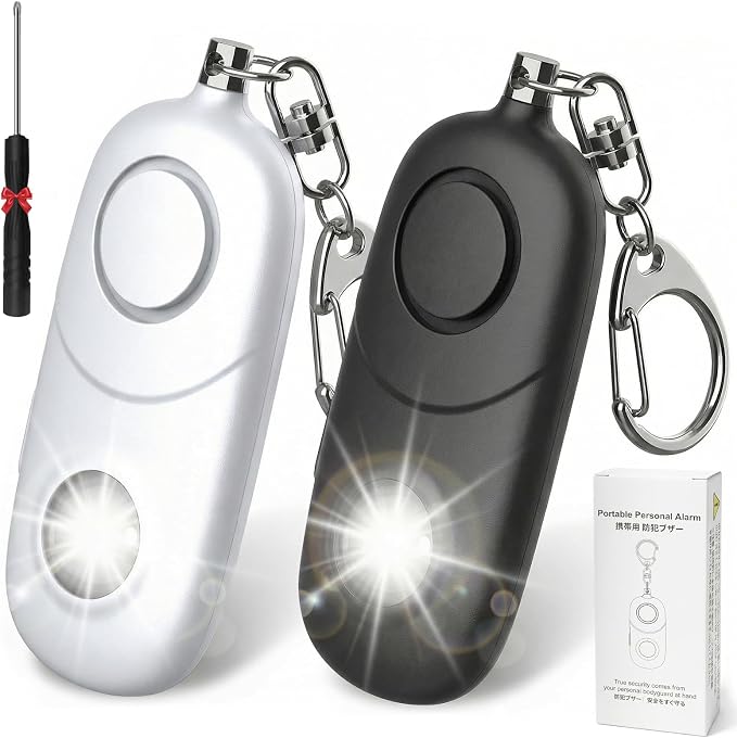Personal Alarm for Women Keychain Alarm: Qoosea 135dB Emergency Keychain Siren with Strobe Light Loud Siren for Women Kids Students Seniors Emergency Self-Defense for Night Sports by Qoosea-US