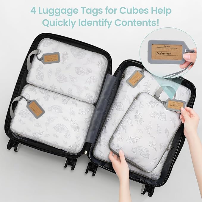 Cambond Compression Packing Cubes for Travel - Luggage Suitcase Organizer | Compression Zip Design for Space-saving, Expandable, Lightweight, Keep Clothes Sorted, Luggage Space Tidy, Carry on Pack Fast - Image 5