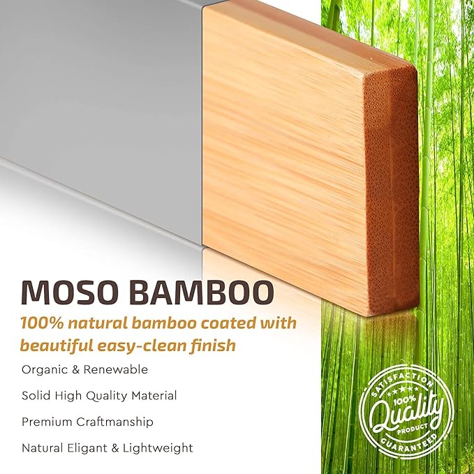 Bambüsi Bamboo Drawer Dividers 6 Pack - Deep Drawer Organizer, Adjustable 16 to 22 Inch Expandable Dividers, 2.6 Inch High Wood Separators for Kitchen, Clothes, Bedroom, Bathroom, Office - Grey | Bamboo, Spring Loaded, No Tools Needed, Fits Wide Drawer... - Image 6