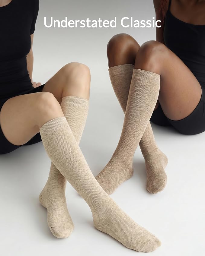 Jeasona Cotton Compression Socks for Flying Women Men 15–20 mmHg 3 Pairs Circulation Support Socks for Pregnancy Nurse - Image 7