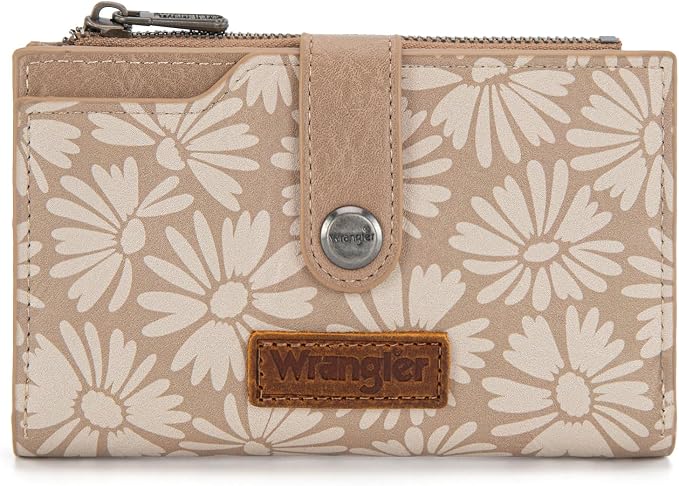 Wrangler Wallet for Women Bifold Card Holder with Zipper and ID Window by Wrangler%C2%AE