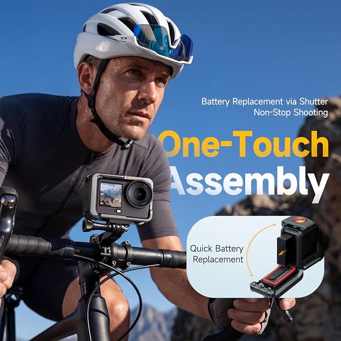 7RYMS 7RIG SC2 Street Grip Kit for DJI Osmo Action 6(Case+Handle Grip) | Quick Release, Cold Shoe, Lens Cover, Wrist Strap, Grip Holder for Street Photography, Vlogging, Video Recording - Image 4