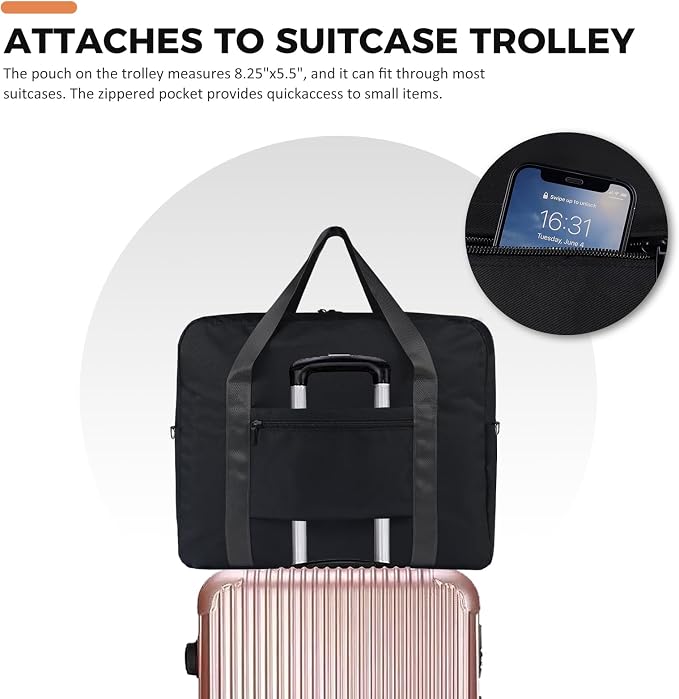 For Frontier Airlines Personal Item Bag 18x14x8 Travel Duffel Bag Carry on | With Shoulder Strap, Airline-Approved, Fits Underseat & Overhead Bin, Save On Check-in Fees, Water-resistant, Tear-resistant - Image 5