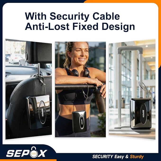 SEPOX® Water Fire Resistant Steel Case Lock Box 3-Ft Cable Resettable Combo - Image 4