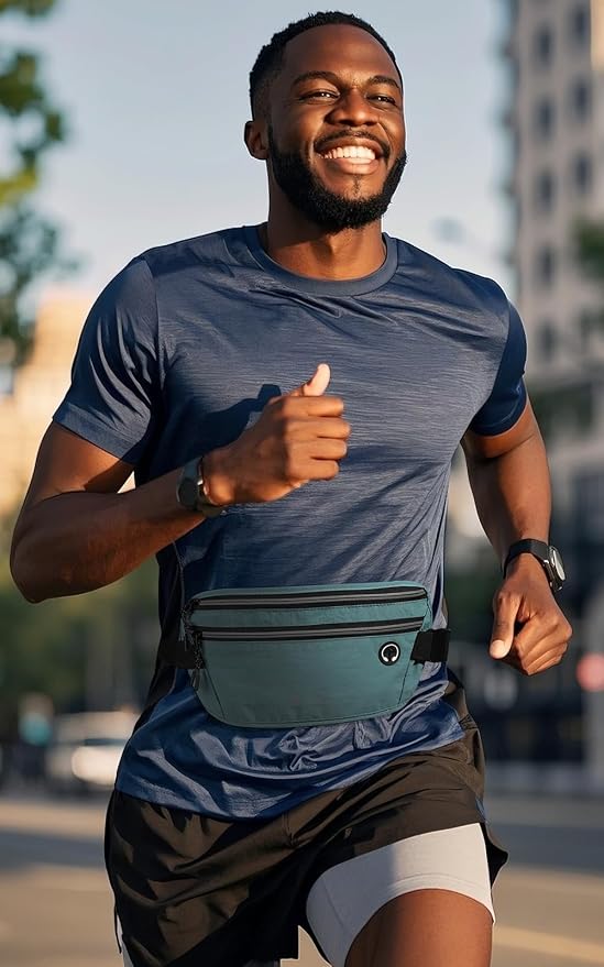 Slim Running Belt for Women Men Runners Fanny Packs With Phone Holder Hidden Pockets Exercise Waist Bag for Marathon Workout - Image 2