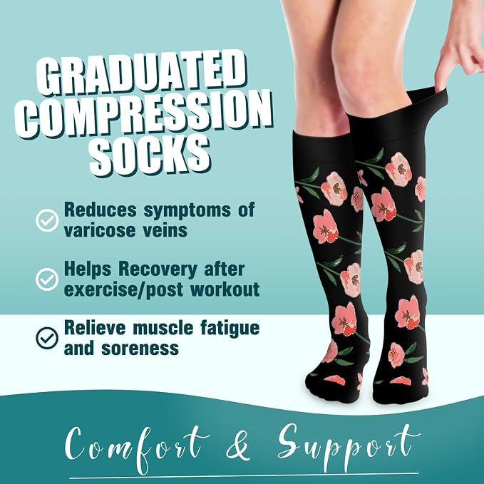 COOLOVER Copper Compression Socks for Women and Men(6 Pairs)-Best Support for Running, Athletic, Travel - Image 2