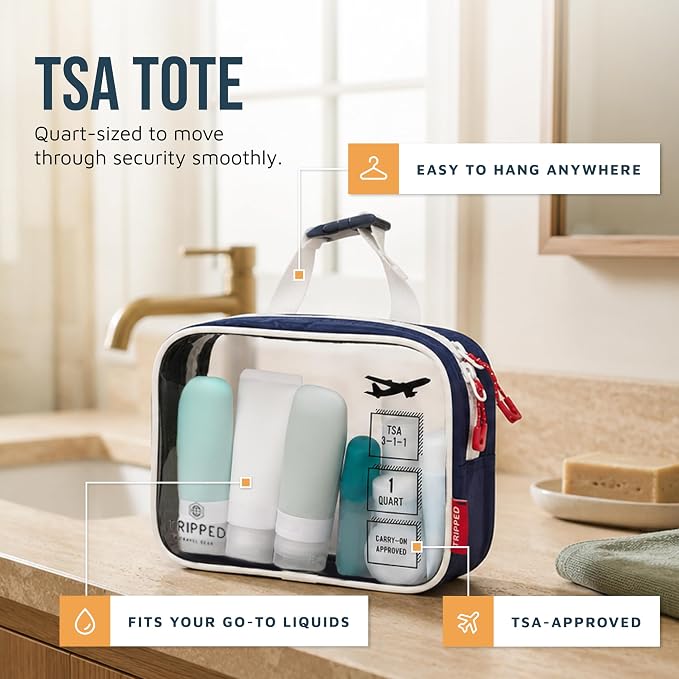 TRIPPED Travel Gear 3-Piece Travel Toiletry Bag Set | Includes Hanging Toiletry Bag, 311 TSA Liquid Bag, and Accessory Organizer Pouch with Lightweight Ripstop Construction - Image 4