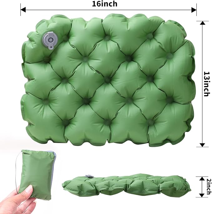 Inflatable Seat Cushion – Portable Lightweight Waterproof Travel & Stadium Seat Pad, Fast Inflate/Deflate Air Cushion for Camping, Hiking, Office, Tailbone Relief - Image 2