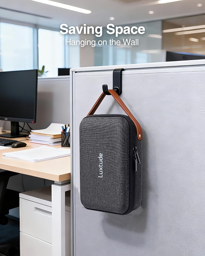 Tech Organizer Travel Case, Portable Electronics Organizer | Hard Shell Zipper Case for Charging Cables, Power Banks and Other Travel Essentials (External Size 8.5 x 5.9 x 2.5 Inch) - Image 6