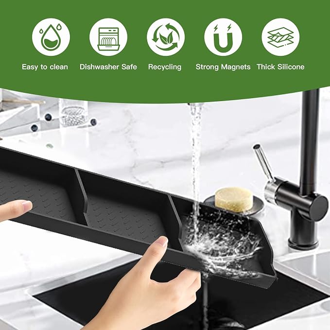 Stove Top Shelf 30 Inch-Silicone Material Magnetic Shelf for Stove-two part | 3 Functional Partitions,Heat Resistant Kitchen Spice Rack Organizer - Image 6