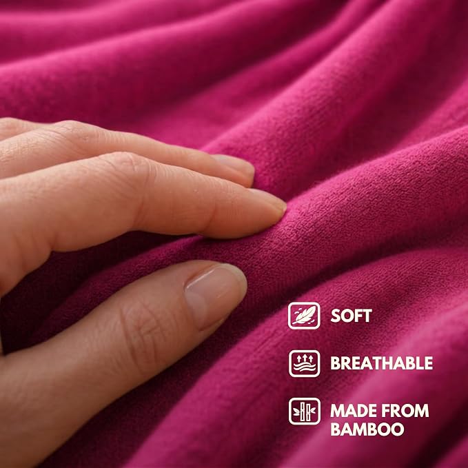 16-in-1 Compact Travel Blanket with Bag – Reversible, Ultra Soft Bamboo Airplane Blanket with Hidden Pocket – Packable for Flights & Travel Essentials (Semi-Weighted, Double Layer) - Image 7