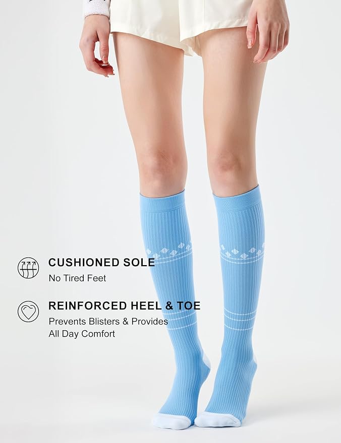 FITRELL 3 Pairs Compression Socks for Women and Men 20-30mmHg-Circulation Support Socks - Image 7