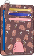 Mayski Slim Wallet, Credit Card Holder for Women, Minimalist Front Pocket RFID Blocking Card Cases, Small Wallet Women Men(Cute Bear) by SLIMELEGANCEPERSONIFIED