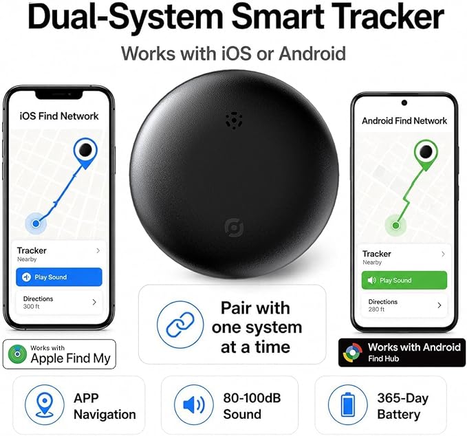 GPS Tracker for Vehicles No Subscription, iOS & Android, 4 Pack | IP66 Waterproof Car Tracker Tag, Precise Location Bluetooth Tracker Device, Compatible with Apple Find My & Google Find Hub - Image 2