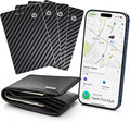[Apple MFi Certified] 4 Pack Wallet Tracker Card with Apple Find My (iOS Only) Rechargeable Air Tracker Tags Bluetooth Wallet Finder IP68 Waterproof GPS Tracker Item Finder for Keys, Bags, Passport by QUICKHORSE