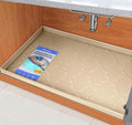 Waterproof Under Sink Mat 22" x 22" Silicone Mat Cabinet Protector | Heavy Duty Kitchen Cabinet Liner, Easy Press Drain, Home Essentials for Pet Feeding, Boots, Bathroom, Organizers & Storage by SIKADEER