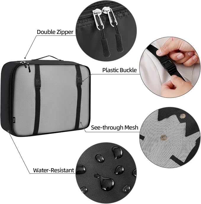 BAGAIL 6 Set/8 Set/10 Set Packing Cubes Various Sizes Packing Organizer for Travel Accessories Luggage Carry On Suitcase - Image 5
