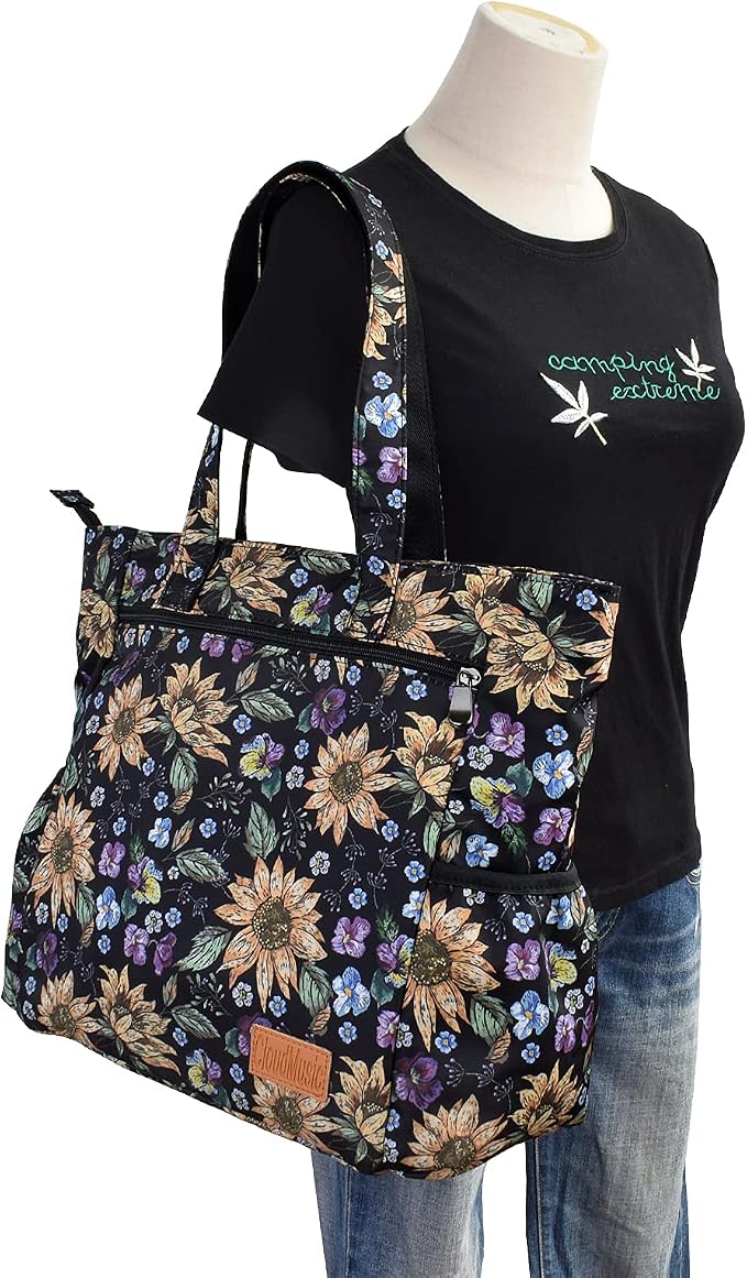 CLOUDMUSIC Shoulder Tote Bag For Nurses Teachers Work Gym Travel Beach Women With Large Capacity Waterproof - Image 2