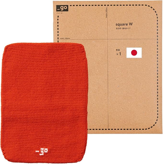 Cable Organizer, Square W, Made in Japan, Orange by PACKINGKNIT_GO