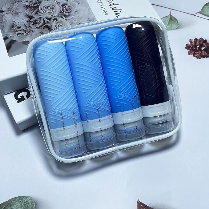 Travel Bottles for Toiletries, Silicone TSA Approved Bottles, Leakproof Shampoo & Toiletry Containers for Airplane, Vacation & Business Trips - Image 6