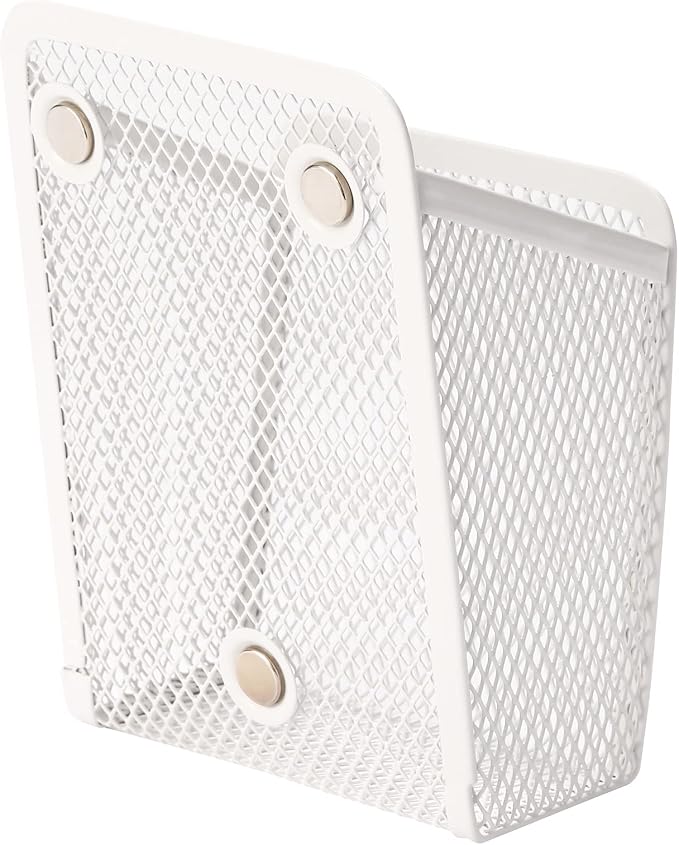 Magnetic Pencil Holder,Mesh Stainless Steel Pen Basket, Metal Writing Utensil Storage Organizer for Whiteboard,Blackboard,Kitchen, Locker, Home, or Office | Metal Writing Utensil Storage Organizer for Whiteboard,Blackboard,Kitchen, Locker, Home, or Office - Image 4