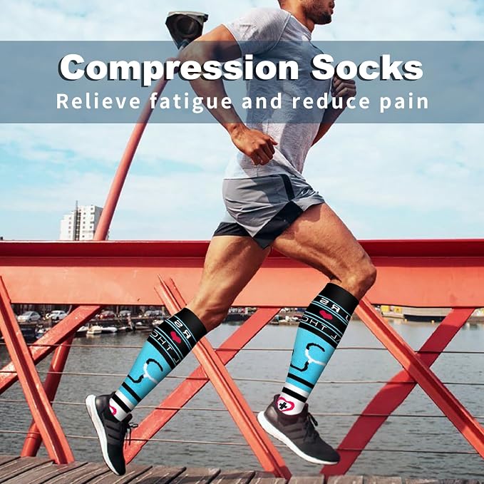 Compression Socks for Women & Men Circulation (6 Pairs) 15-20 mmHg is Best Support for Athletic Running,Nurse - Image 4