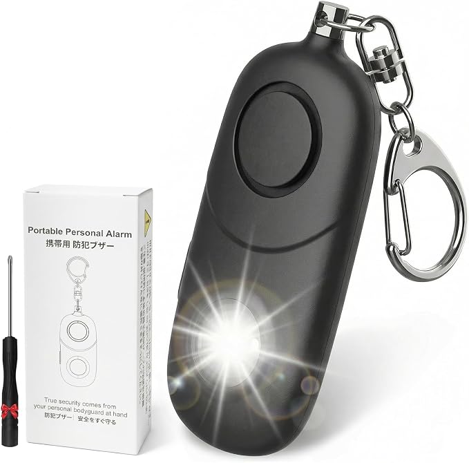 Personal Alarm for Women Keychain Alarm: Qoosea 135dB Emergency Keychain Siren with Strobe Light Loud Siren for Women Kids Students Seniors Emergency Self-Defense for Night Sports by Qoosea-US