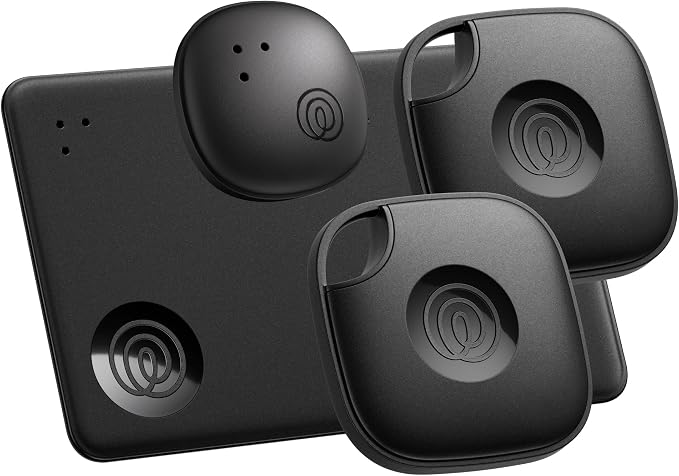 Life360 Tile Essentials - Bluetooth Trackers & Item Locators for Keys, Wallets, Remotes & More; Easily Find All Your Things. Both iOS and Android Compatible. 4-Pack (Mates/Slim/Sticker) by Life360