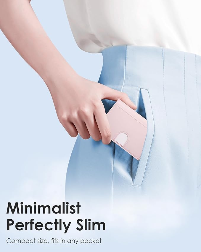 QLD RFID Wallet Women - Small Slim Trifold Wallet Anti-Theft Pop up Card Holder, Minimalist, Ultra Thin, Front Pocket, Premium Leather, 9-11 Cards Capacity | ID Window | Cash Slot - Image 5