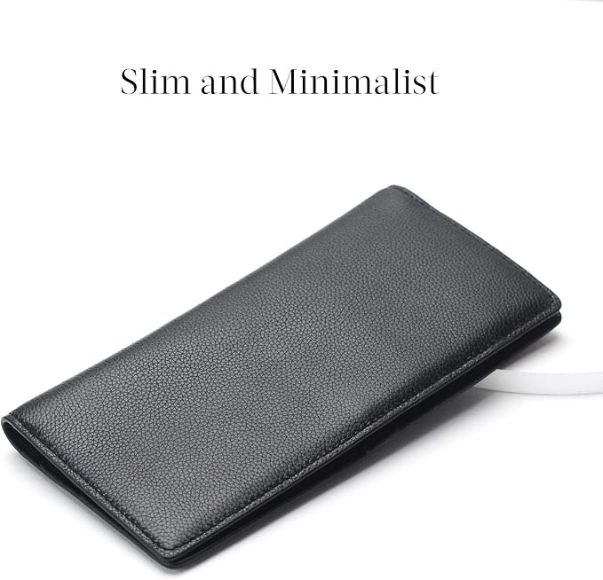 Bveyzi Ultra Slim Thin Leather RFID Blocking Credit Card Holder Bifold Clutch Wallets for Women - Image 2