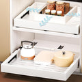 1 Pcs Pull Out Cabinet Organizers, Width (12"-19") and Depth (17"-23") Expandable With 3 Slides, No Drill Slide out Drawers Adhesive Film or Nail Cabinets Without Lip in Kitchen, Bathroom by MakfonerCabinetOrganizer