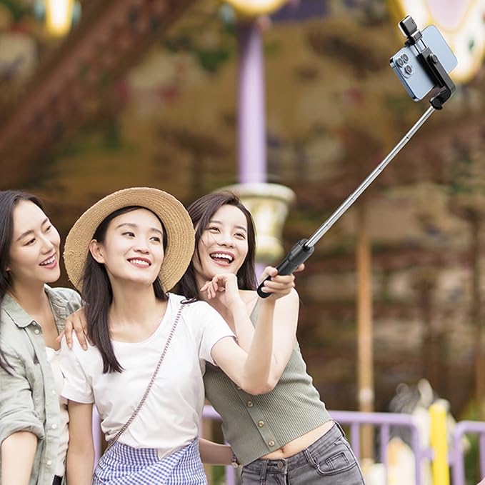 67” Phone Tripod & Selfie Stick Travel Tripod for iPhone Selfies, with Phone Holder 360° Rotation Extendable Selfie Stick for iPhone for Travel/Selfie/Vlog Compatible with/Android - Image 4