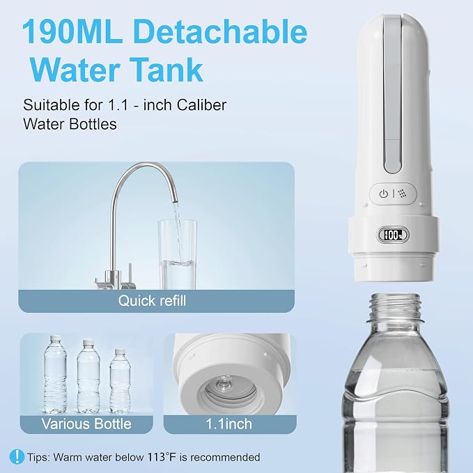 Electric Portable Bidet for Bathroom & Home Daily Use, White - Image 7