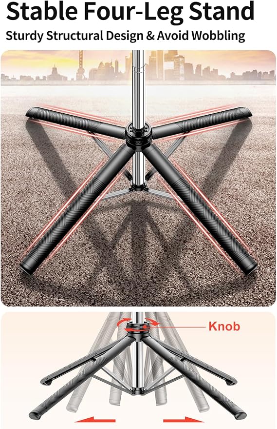 Selfie Stick, Phone Tripod 71" Stand 360 Rotation with Detachable Phone Holder & Wireless Remote, Compatible with All Cell Phones, Camera for Content Creator Vlog Live Stream Video Record - Image 3