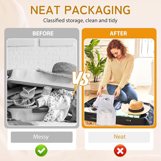Shoe Bags for Travel, Waterproof Drawstring Shoe Bags for Packing | 15.7" x 11.8" Large Dustproof Portable Travel Shoe Storage Bags Travel Essentials Women and Men - Image 6